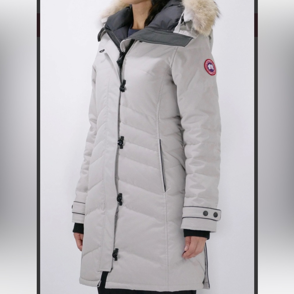 AUTHENTIC CANADA GOOSE WOMENS DOWN *PARKA LORETTE - LIMESTONE